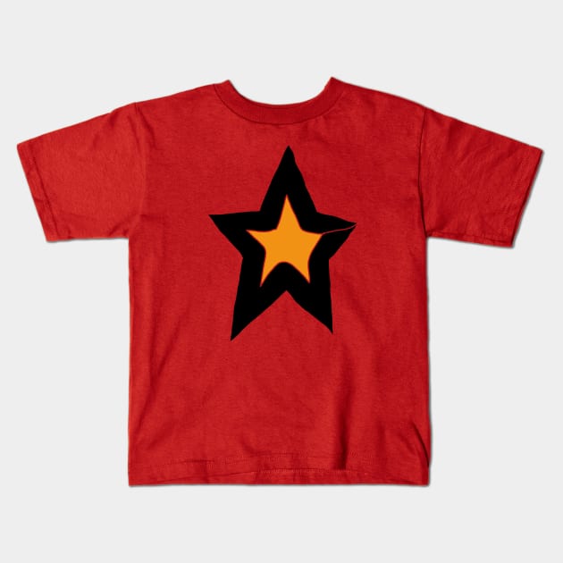 Cracked Gold Star Kids T-Shirt by ellenhenryart